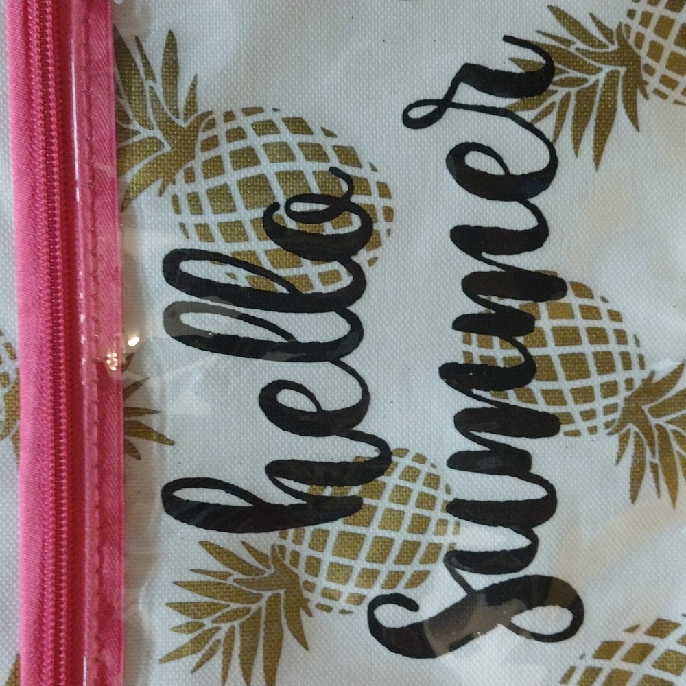Hello Summer Beige Pineapple Multiple Purpose Bag… - image 2